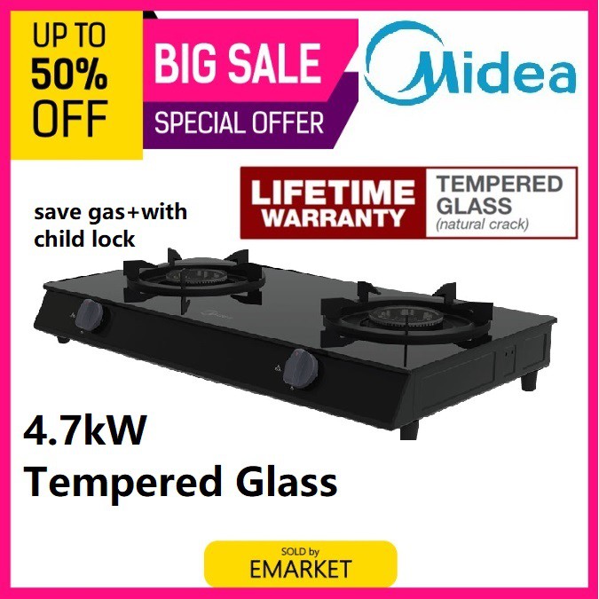 Midea Premium Gas Cooker Stove MGST211G Shopee Malaysia