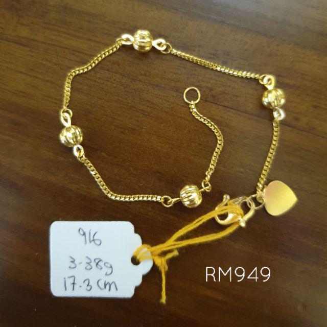 Rantai Tangan Emas 916 Bajet Bawah Rm1000 Malaysia