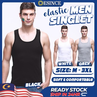 🇲🇾READY STOCK😎 Men Singlet Casual Plain Tank Top Undershirt Sleeveless Inner Slim Gym Casual Baju Lelaki MT 101