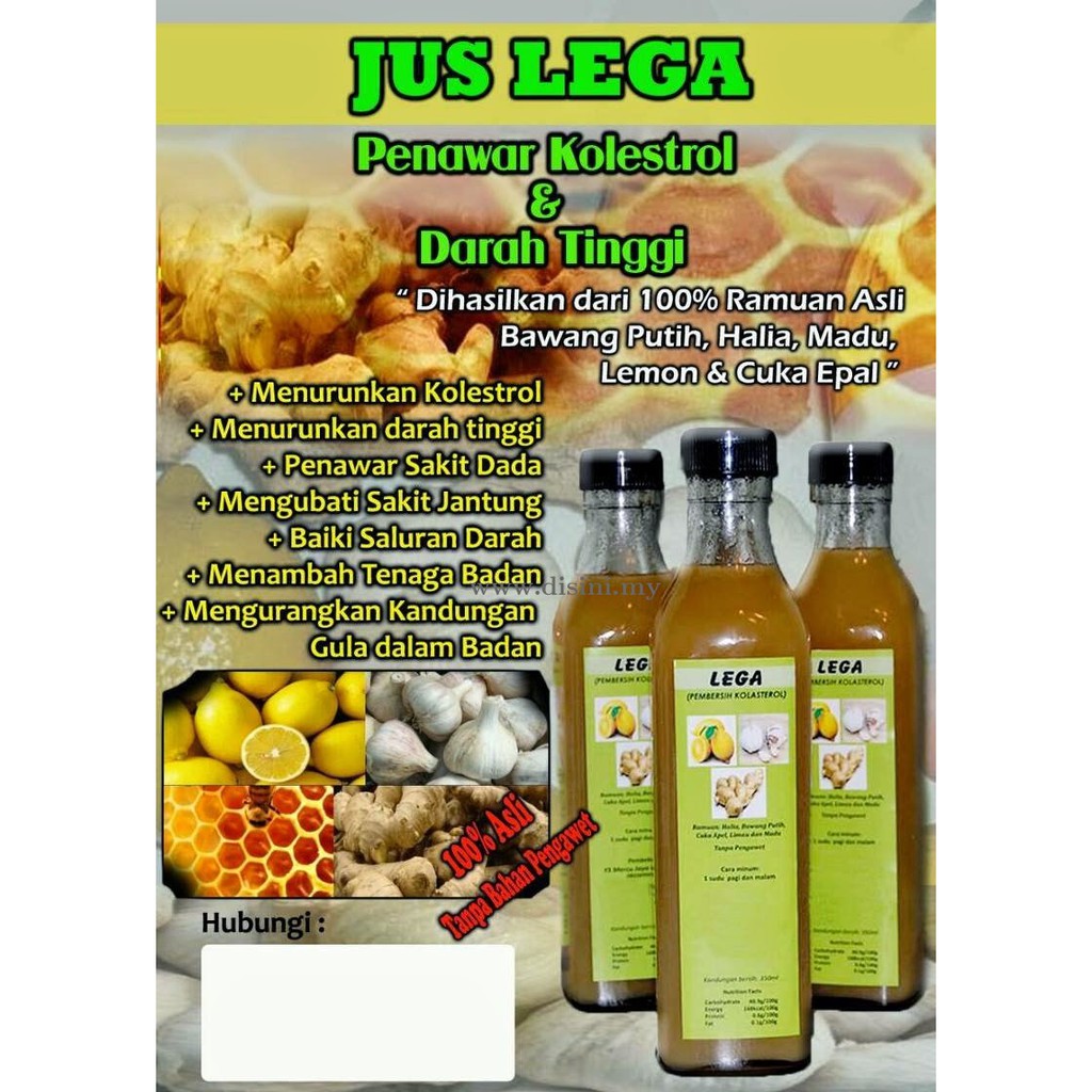 Jus lega - kolestrol  Shopee Malaysia