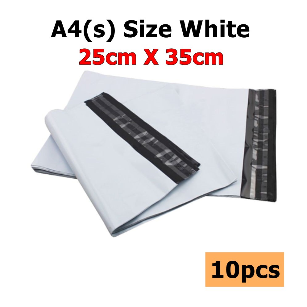 A4(S) SIZE WHITE FLYER COURIER BAG,25cm X 35cm 10pc Shopee Malaysia