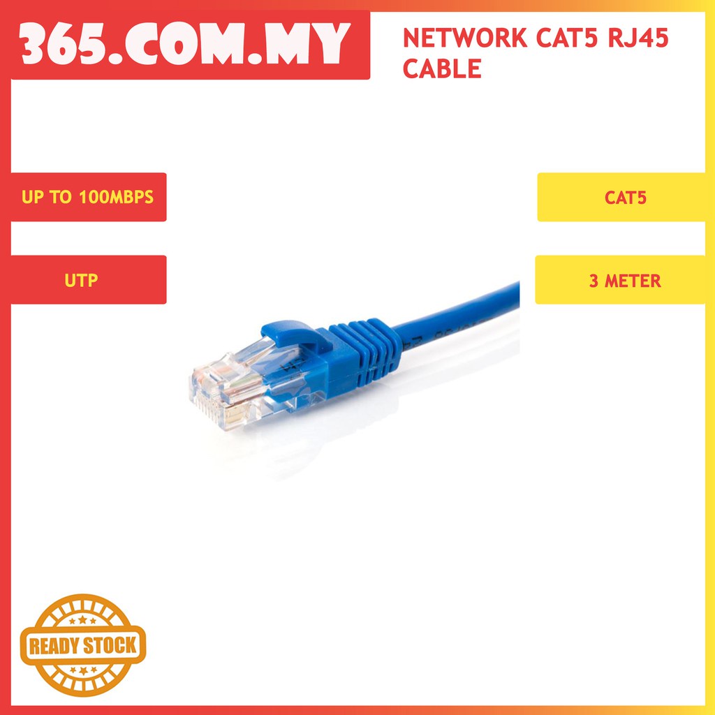 Network Cat5 RJ45 Cable - 3M/5M/10M | Shopee Malaysia