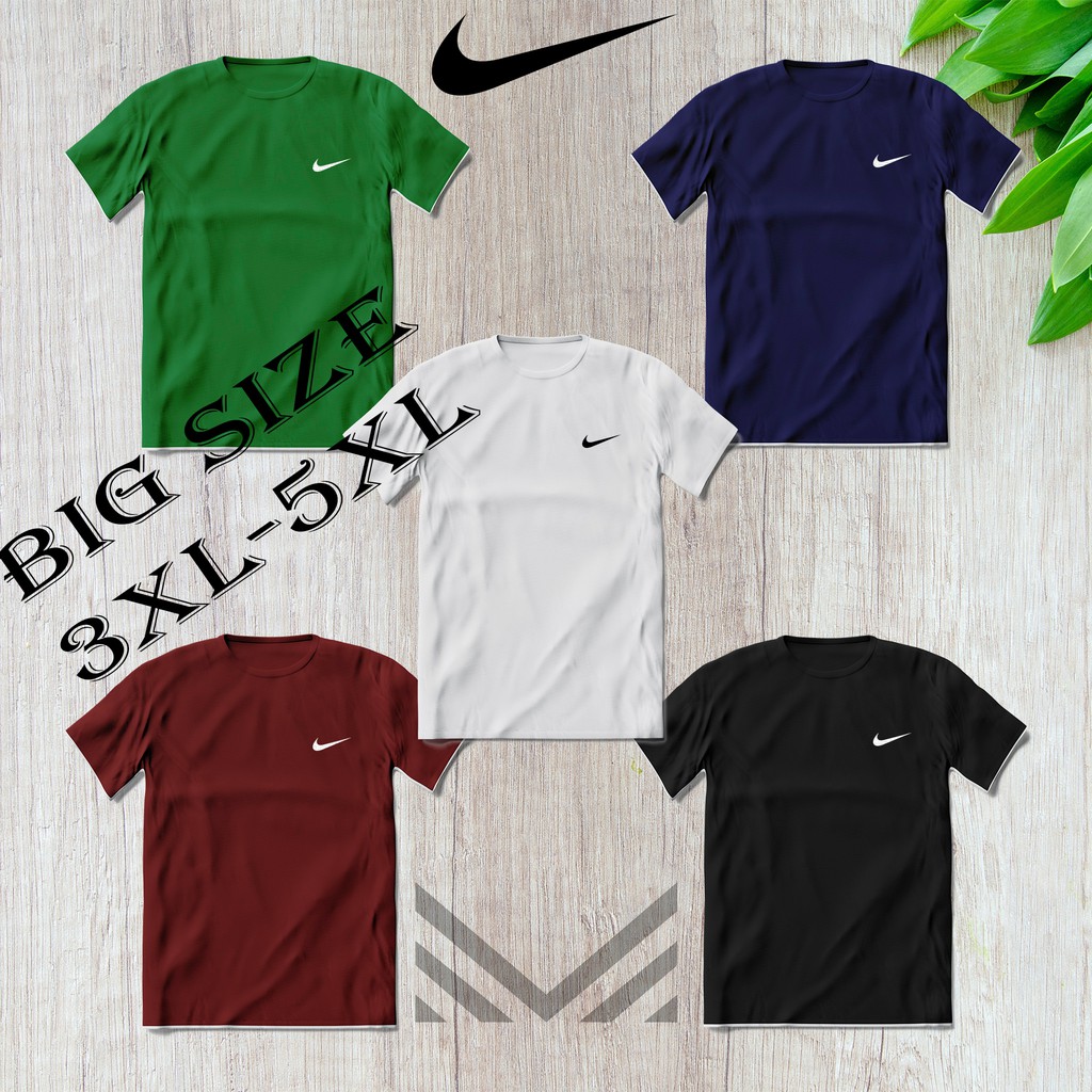 Nike Big Size Cotton T-shirt Unisex 100% Cotton; Baju Nike Lelaki ...