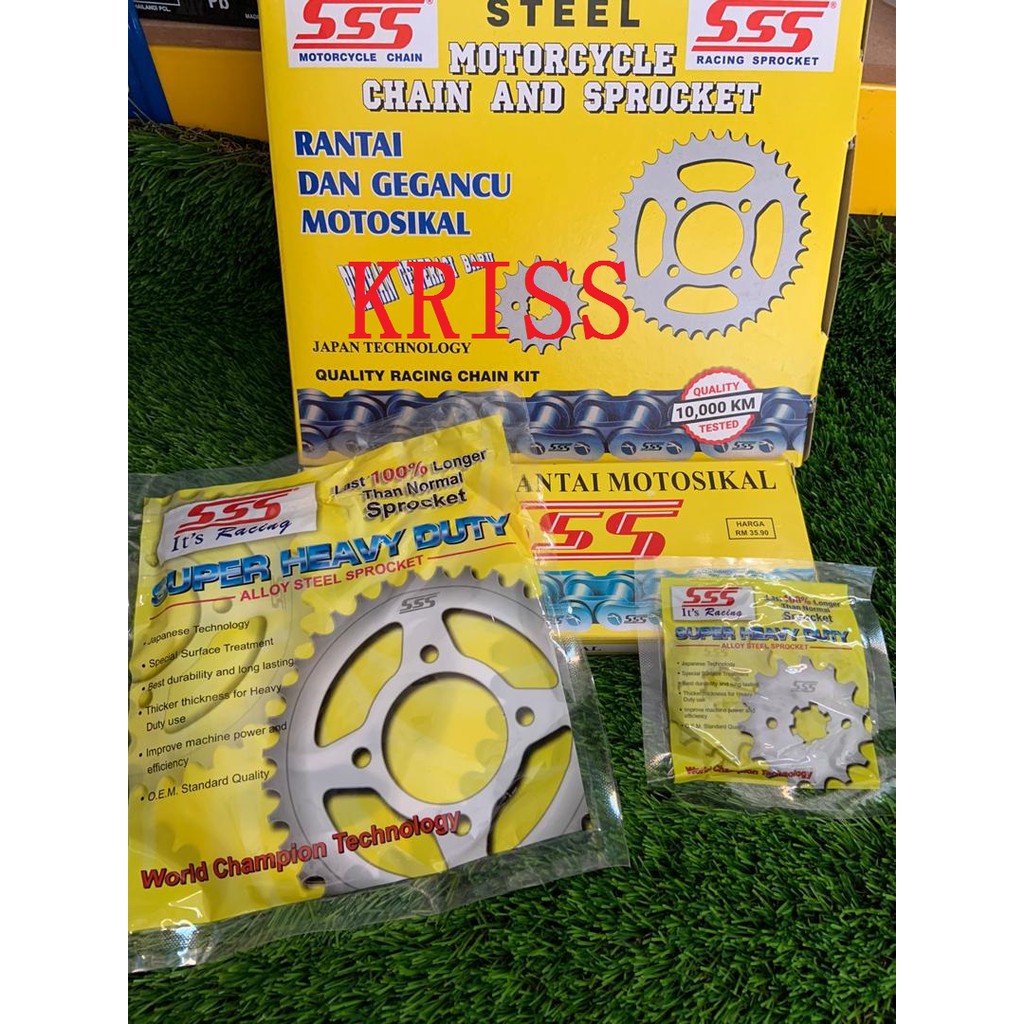 SSS SPROCKET SET KRISS 110 / KRISS 120 / KRISTER / CT110 Shopee Malaysia