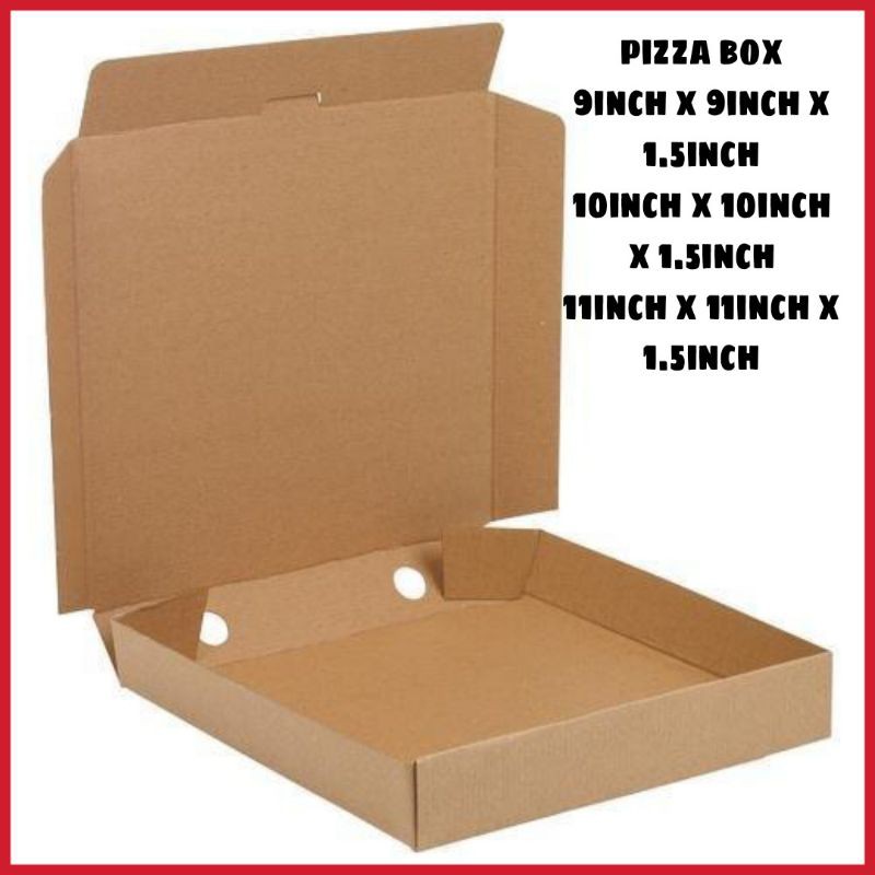 Pizza Box / Food Box / Cake Box / Pizza Delivery Box / Kotak Pizza ( 10pcs ) Shopee Malaysia