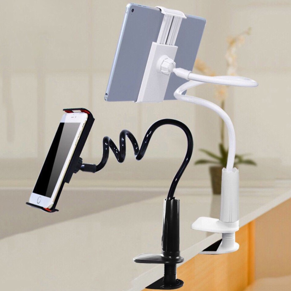 Universal 2 In 1 Lazy Bracket 360 Rotation Tablet Smartphone Holder Adjustable Flexible Long Arm Phone Stand Holder