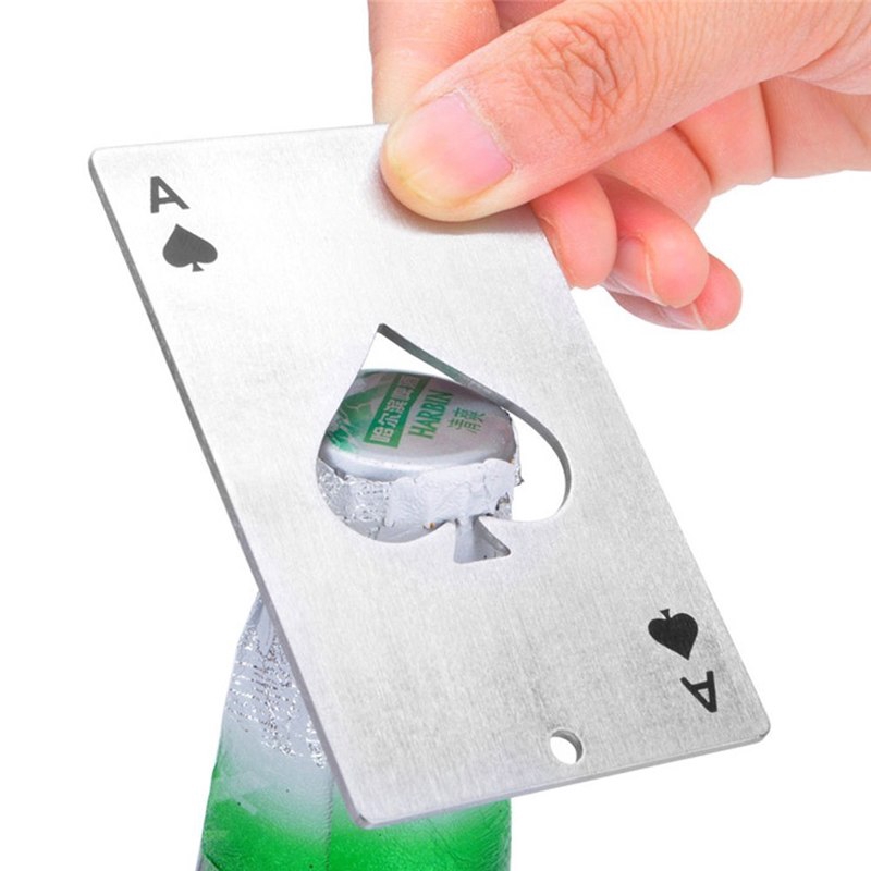 Creative Poker Card Beer Bottle Opener Cap Personalized Stainless Steel Bar Tool