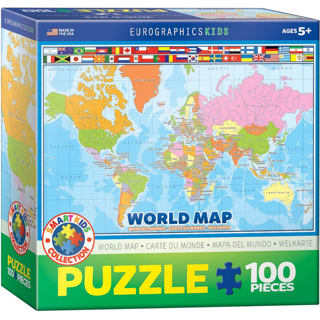 🔥Ready Stock🔥World Map 100 Piece Jigsaw Puzzle | Shopee ...