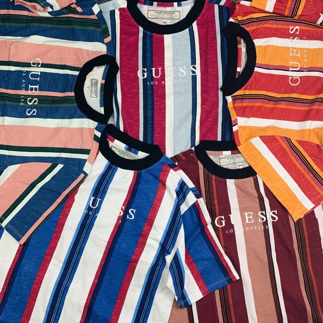 guess go sayer stripe tee