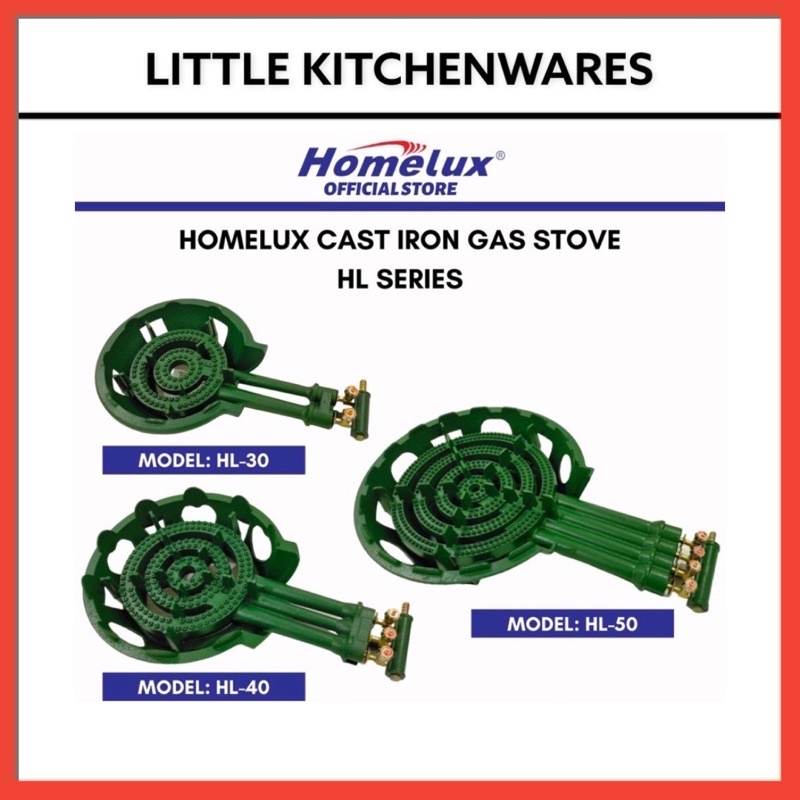 Homelux Cast Iron Gas Stove Dapur Gas Hl Series Hl Hl Dapur Hijau Dapur Lingkar