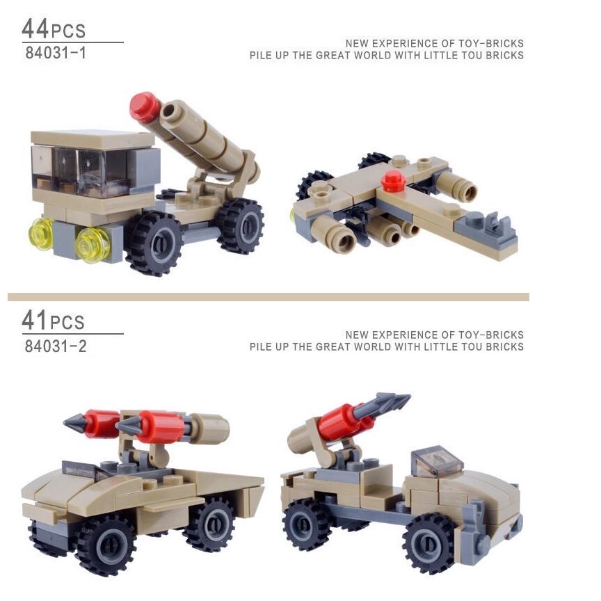 hiriyt New Kids Children Puzzle Assembled Building Blocks Cannon Tank 16 in 1 Toy Set Stacking Blocks 