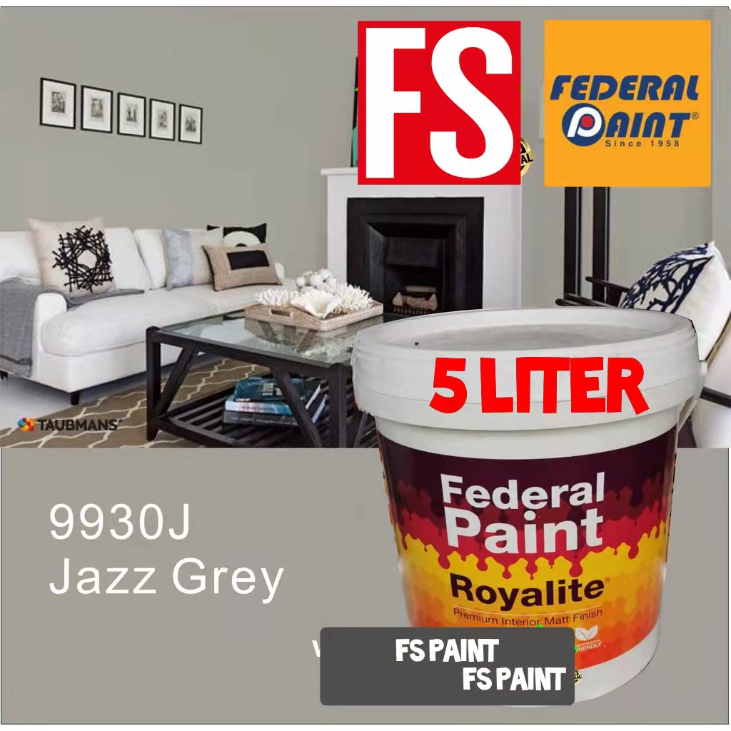 ( 5 LITER ) FEDERAL ROYALITE PAINT INTERIOR EMULSION PAINT / Cat