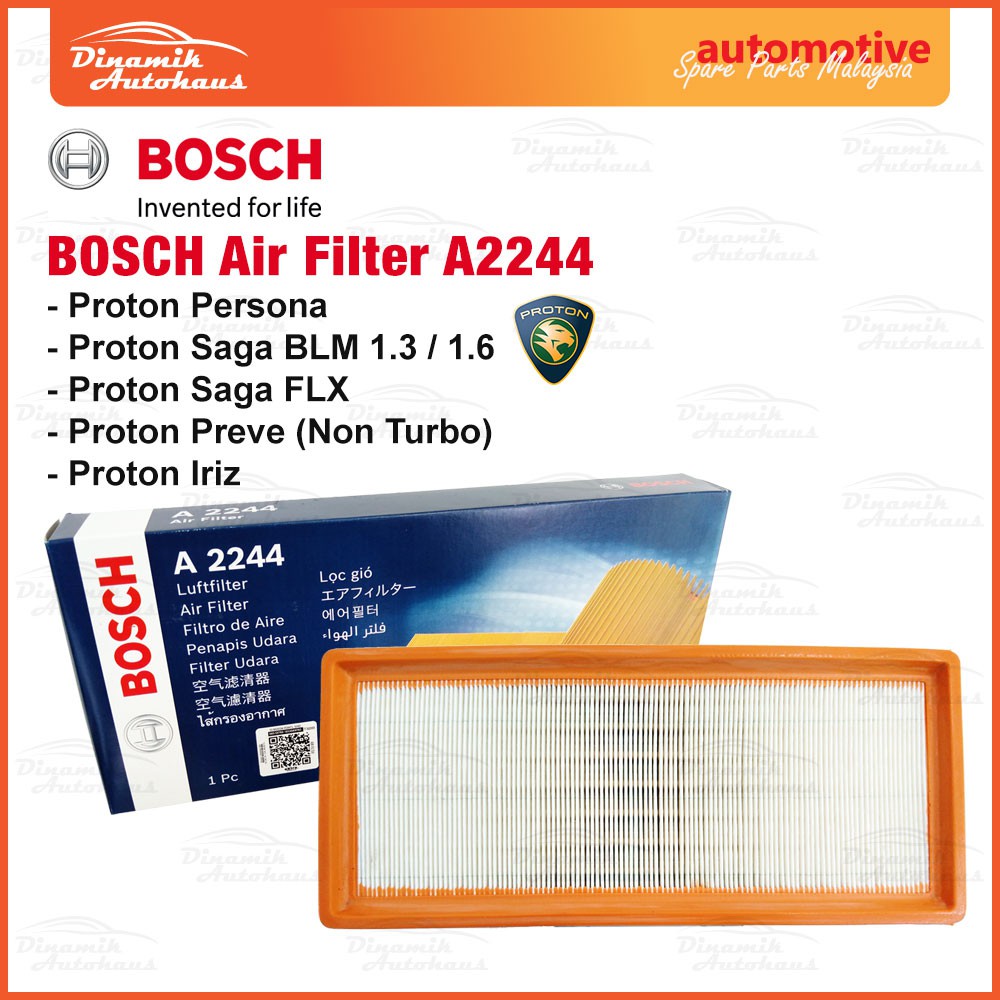 Proton Persona / Saga BLM / FLX / Preve / Iriz Car Bosch Air Filter A2244