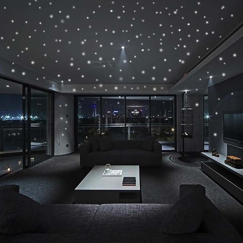 400pcs Luminous Glow In The Dark Star Round Dot Wall Stickers Home