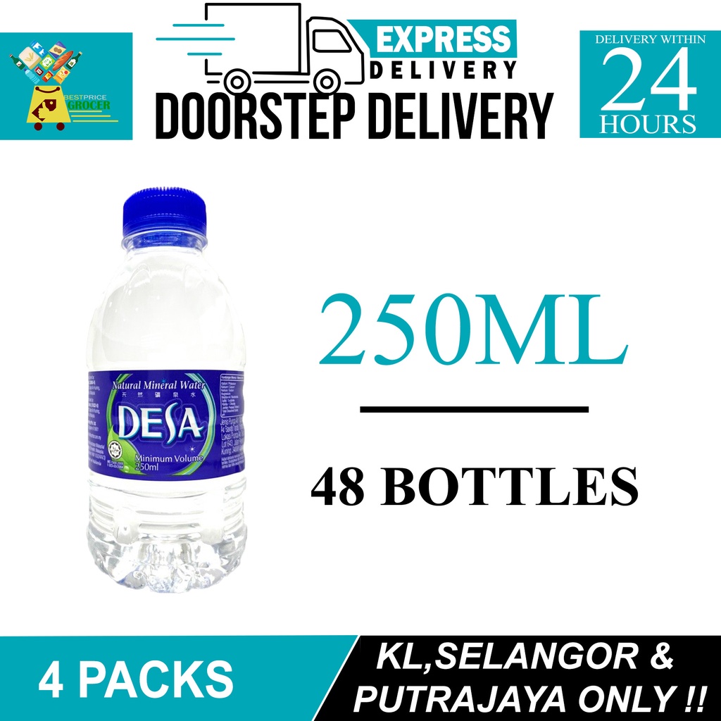 DESA NATURAL MINERAL WATER - 250ML X 12 BOTTLES (48 BOTTLES) | Shopee ...