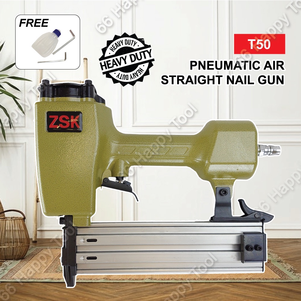 ZSK Pneumatic Air Straight Nail Gun T50/ST64 Air Powered Stapler
