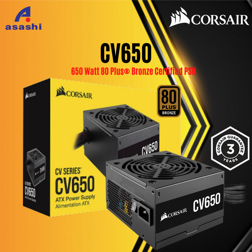 Corsair Cv Series Cv650 650w 80+ Bronze Power Supply Cp-9020236-uk (new 