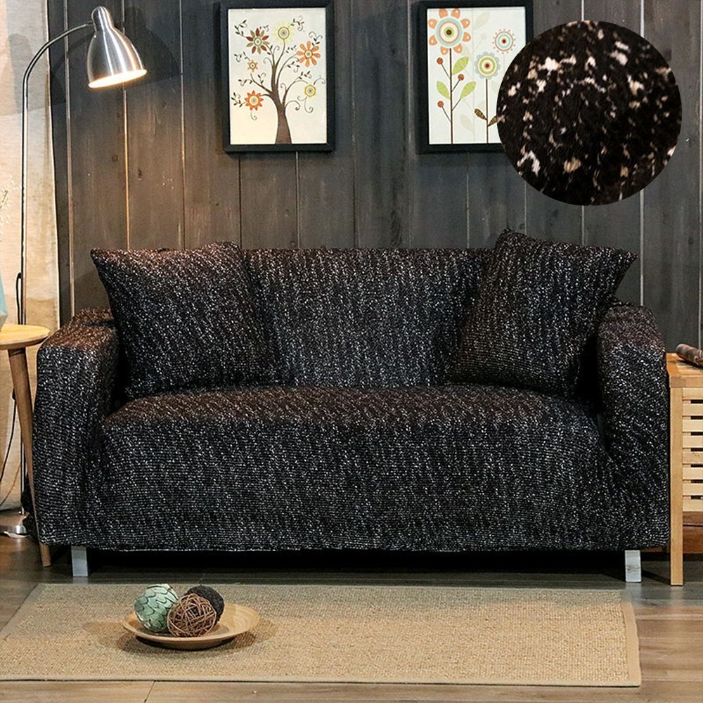 Elastic Sofa Cover Slipcover Sofa 1 2 3 4 Seater Couch Black Cover