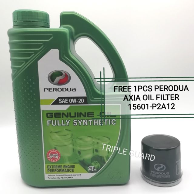 PERODUA FULLY SYNTHETIC 0W20 3L ENGINE OIL WITH PERODUA 