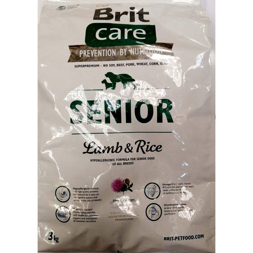 brit care senior lamb & rice 12kg