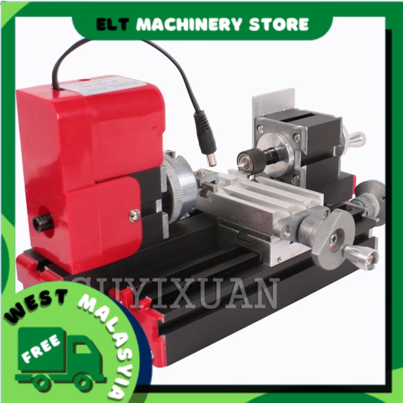 CNC High Precision Mini Lathe 6W 12VDC Semi Automatic Metalworking Tool
