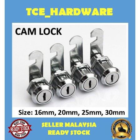 Kunci Drawer Kunci Peti Surat Cam Lock 16mm 20mm 25mm 30mm Cabinet Mailbox Drawer Cupboard Locker laci