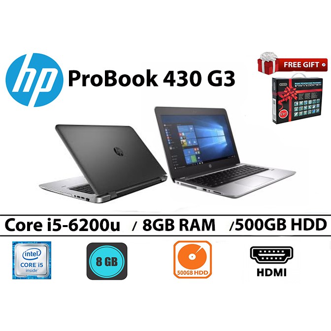Hp Probook 430 G3 Core I5 60u 8gb Ram 500gb Hdd 13 3 Inch Shopee Malaysia