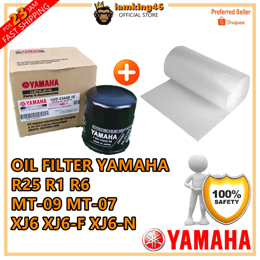 Oil Filter Yamaha R25 R 25 250 Xj6 R6 R1 Mt09 Mt-09 R250 (1WD-E3440-10 ...