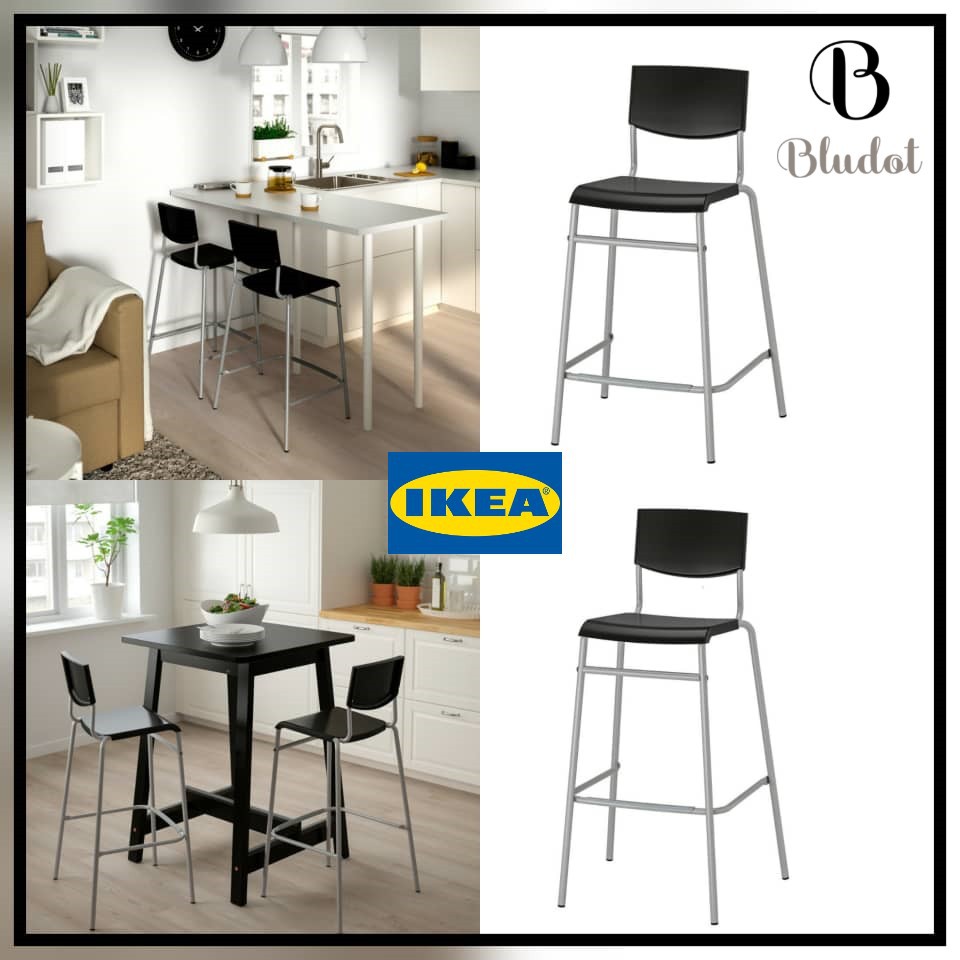 Ikea Stig Bar Stool With Backrest 63cm, 36 Inch Bar Stools Ikea