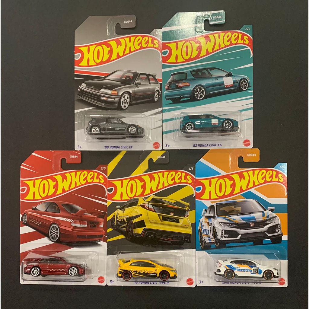 Hot Wheels Theme Automotive 2022 Honda Civic Series(90 Civic EF,92 ...