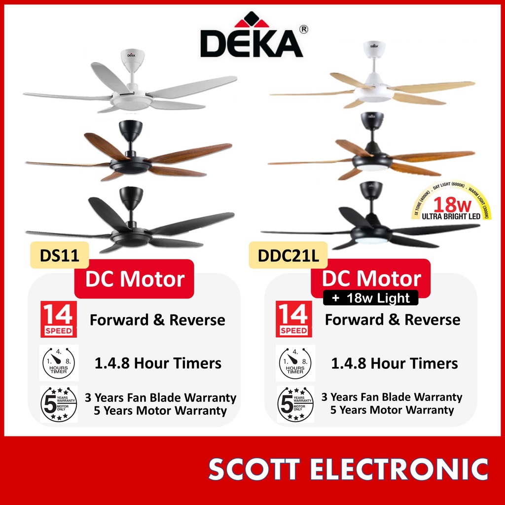 (Free Shipping) Deka 14 Speeds DC Motor Designer Ceiling Fan with
