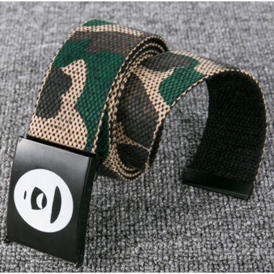A Bathing Ape BAPE Canvas Belt Logo Camouflage Unisex Belt Length Adjustable