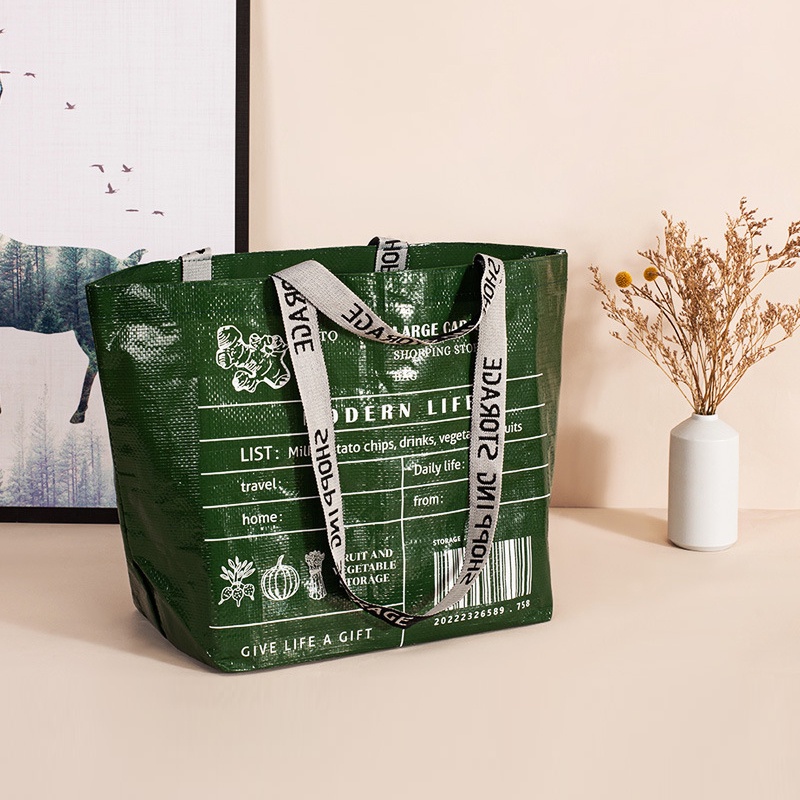 Women Large Shopping Bag Washable Eco-Friendly Ripstop Reusable Handbags Duty Tote Foldable Grocery Durable Nylon Pouch Supplies