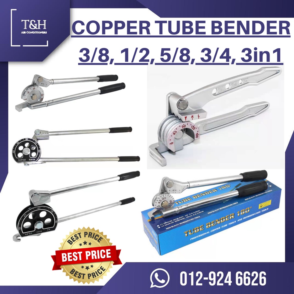 COPPER TUBE BENDER TUBE BENDER COPPER PIPE 3/8,1/2,5/8,3/4, 3IN1
