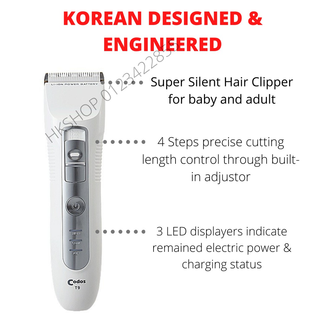 codos t9 cordless clipper