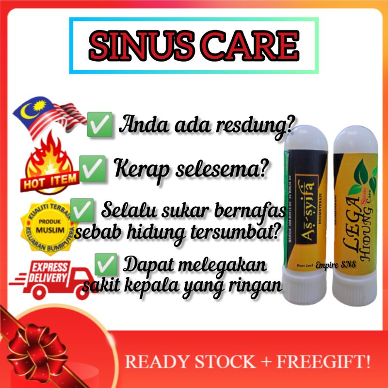 Pelega Hidung Tersumbat Sedut Inhaler Ubat Resdung Selesema Batuk Sakit Tekak Terapi Si Nus Care Shopee Malaysia