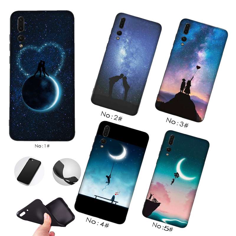 Moon Couple Art Wallpaper Huawei P10 P10lite P9 P8 P7 P6 Mobile Phone Case Shopee Malaysia