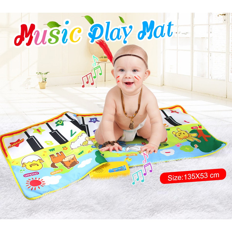 135 58cm Baby Music Carpet Piano Mat Education Toys Musical Play