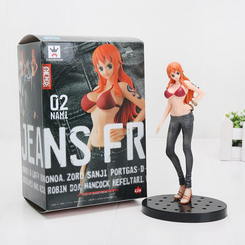 17cm One Piece Jeans Freak Nami Robin Zoro Trafalgar Law Luffy Action Figure Toy Shopee Malaysia