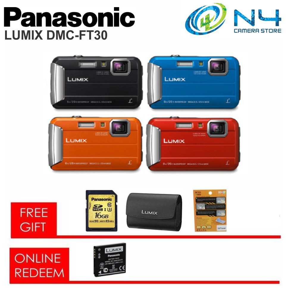 Panasonic Lumix Dmc Ft30 Card 16gb Casing Screen Protector Battery Online Redeem Shopee Malaysia