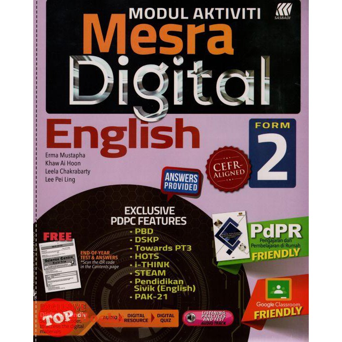 Topbooks Sasbadi Modul Aktiviti Mesra Digital English Form 2 Kssm 2021 Shopee Malaysia