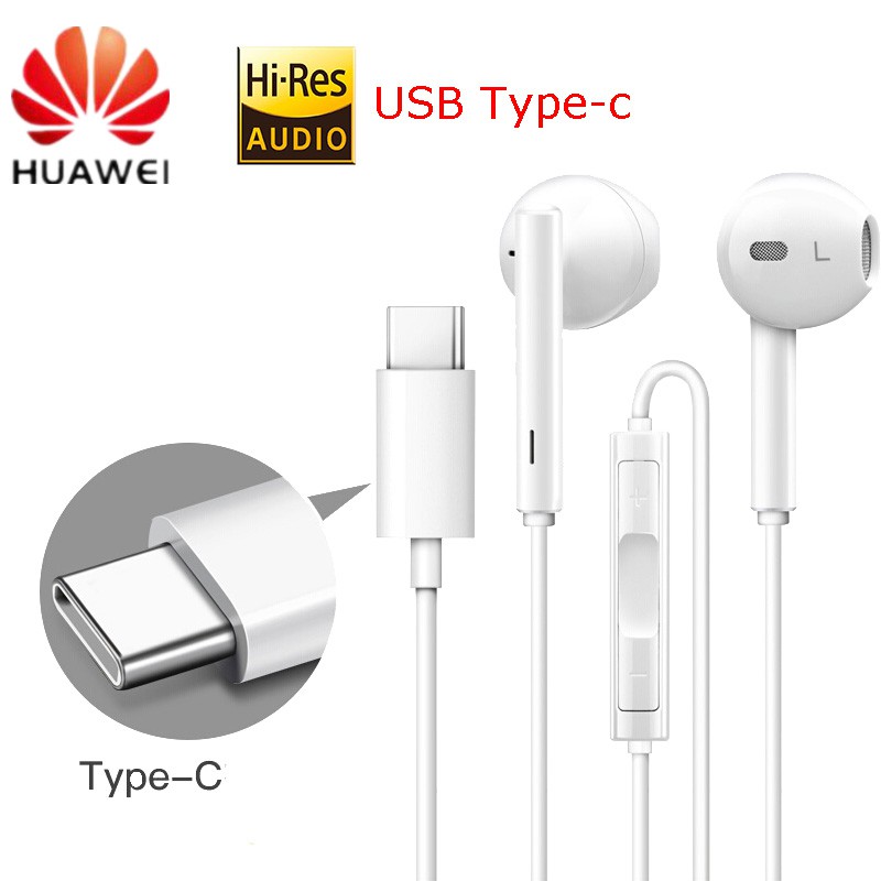 Original HUAWEI P40 earphones HiRes Earphone USB TYPE C Earpiece + Mic