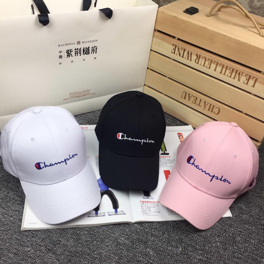 pink champion baseball cap
