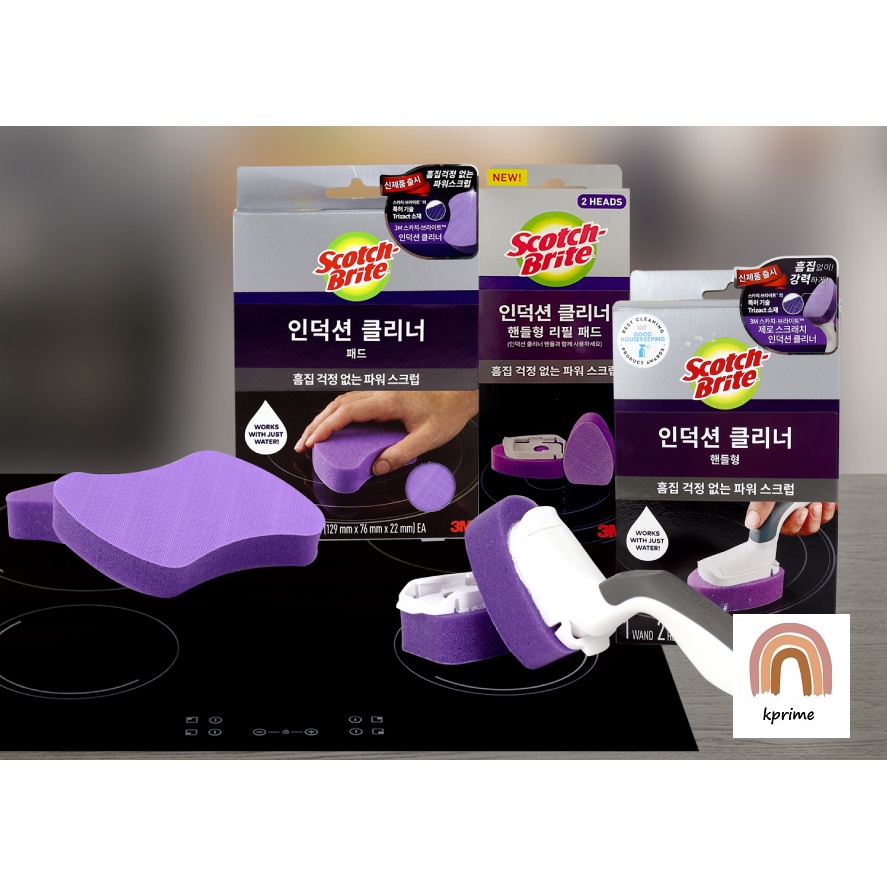 [KPRIME] 3M Scotch Brite Induction Cleaner/Glass Cooktop Pads/Glass