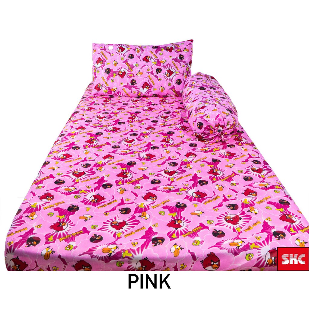 Fitted Bedding Set With Angry Bird 3 In 1 Single Size Shopee Malaysia