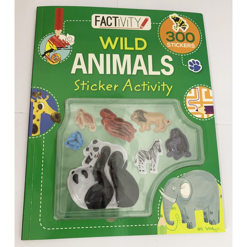 Factivity Wild Animals Stickers Book & Activity For Kids to Learn About  Animals | Shopee Malaysia