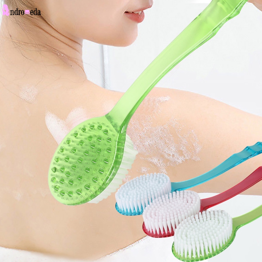 Metene Pack Shower Brush With Soft And Stiff Bristles Bath Dual Sided Long Handle Back Scrubber