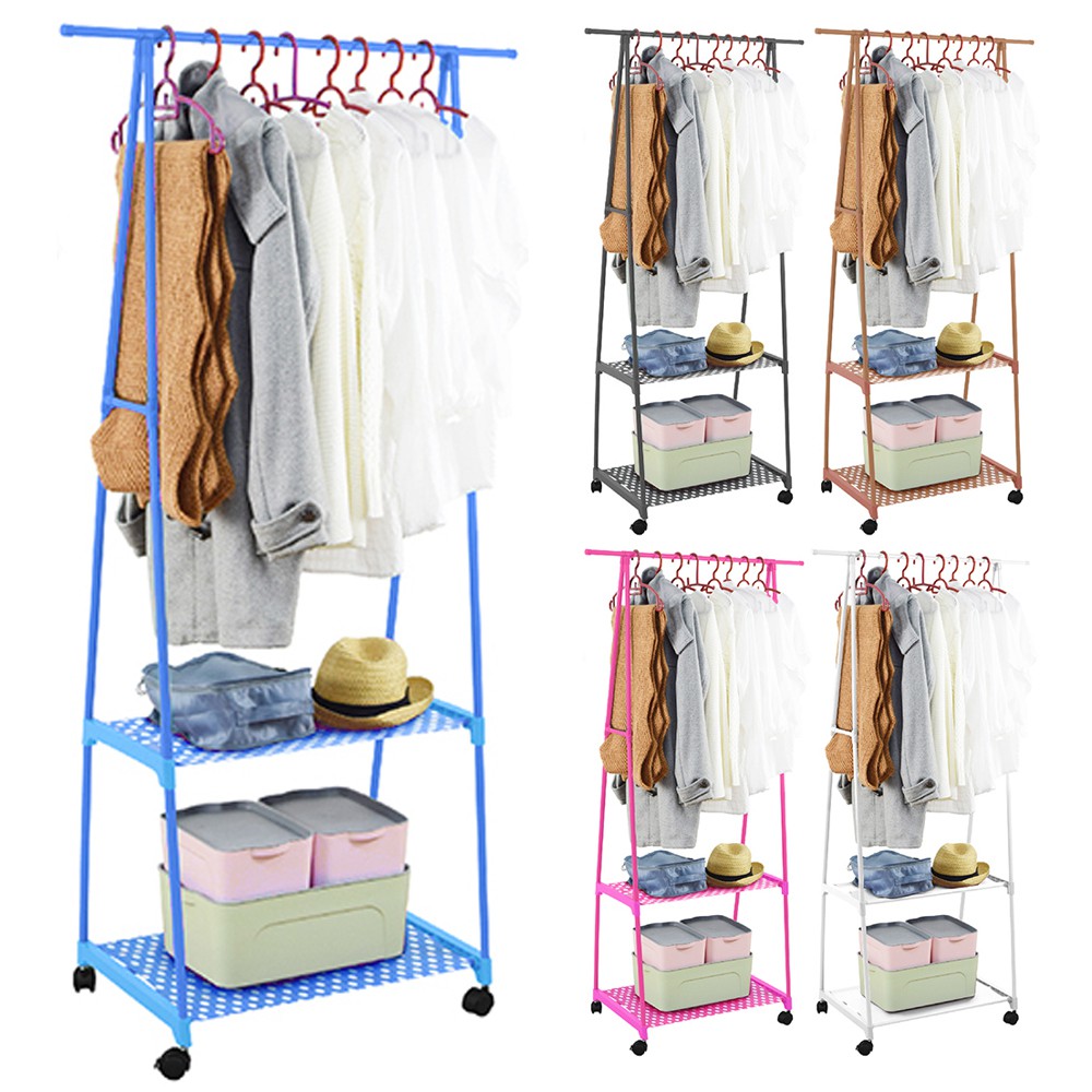 Tempat Gantung Baju | Rak Besi Gantung Pakaian | Wardrobe Storage Rack