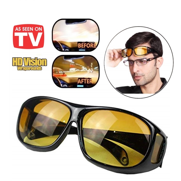 Spek Mata Memandu Malam Freshone Night Vision Driving HD Safety Glasses
