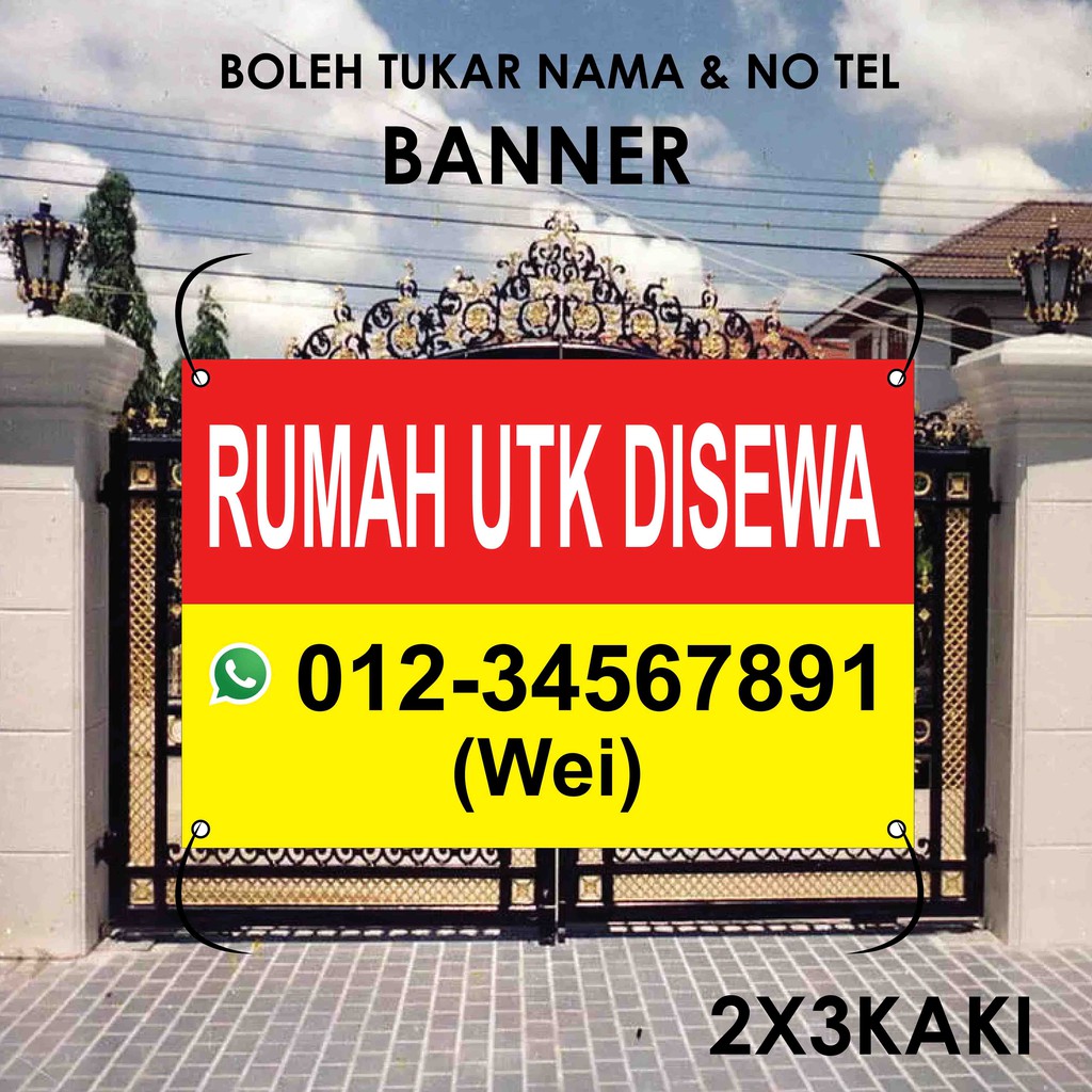 Banner Rumah Kedai Untuk Disewa Shopee Malaysia